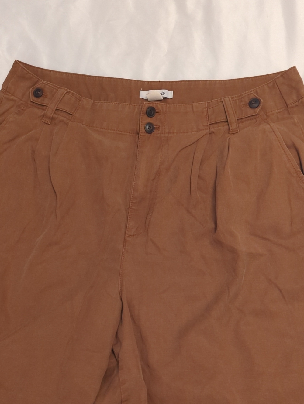 Madewell Wide-Leg Harlow Pants in Acorn. Size 16 Petite - Picture 2 of 5